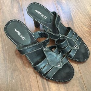 Aerosols sling back Black sandals 8.5